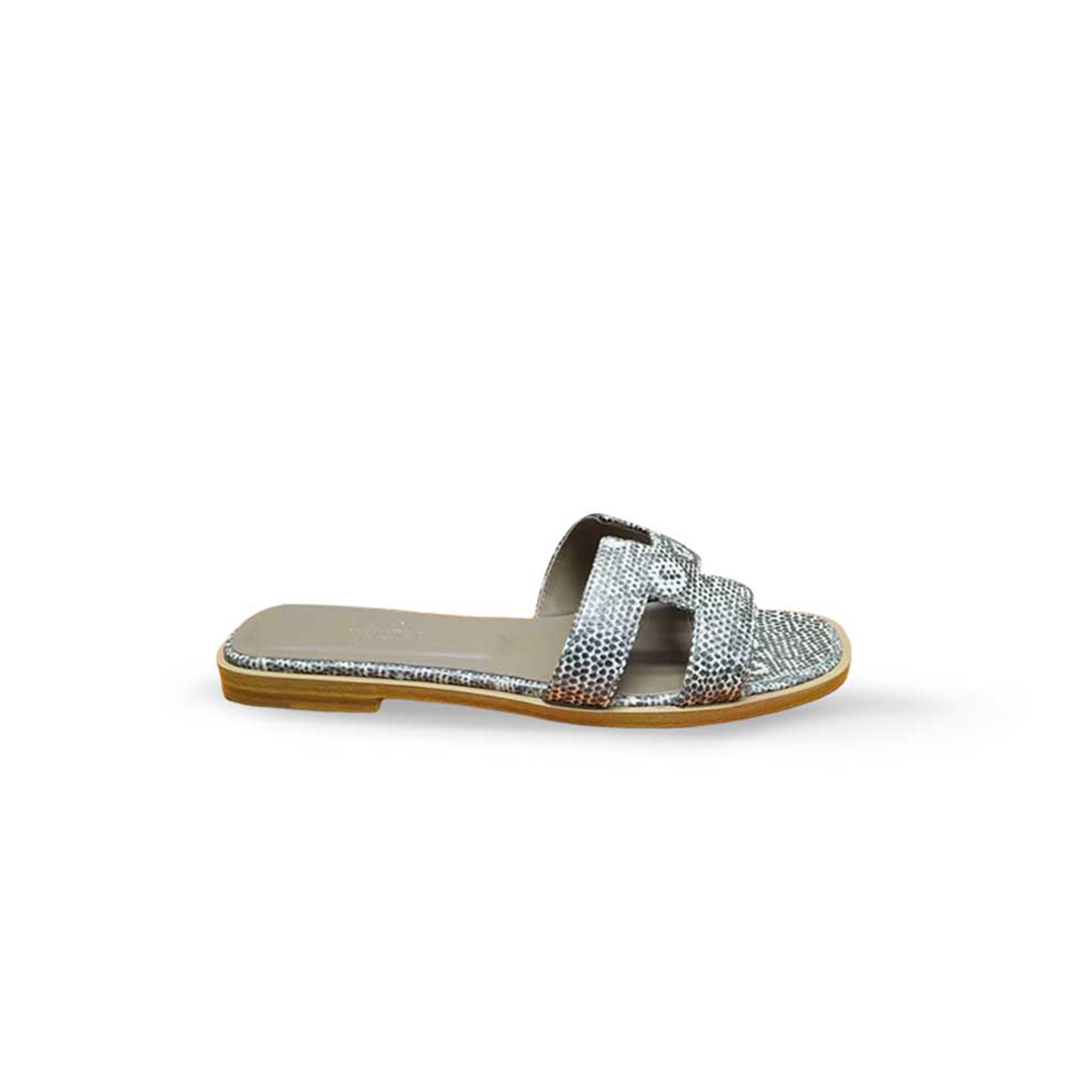 H**mes ORAN SANDAL IN LIZARD OMBRE